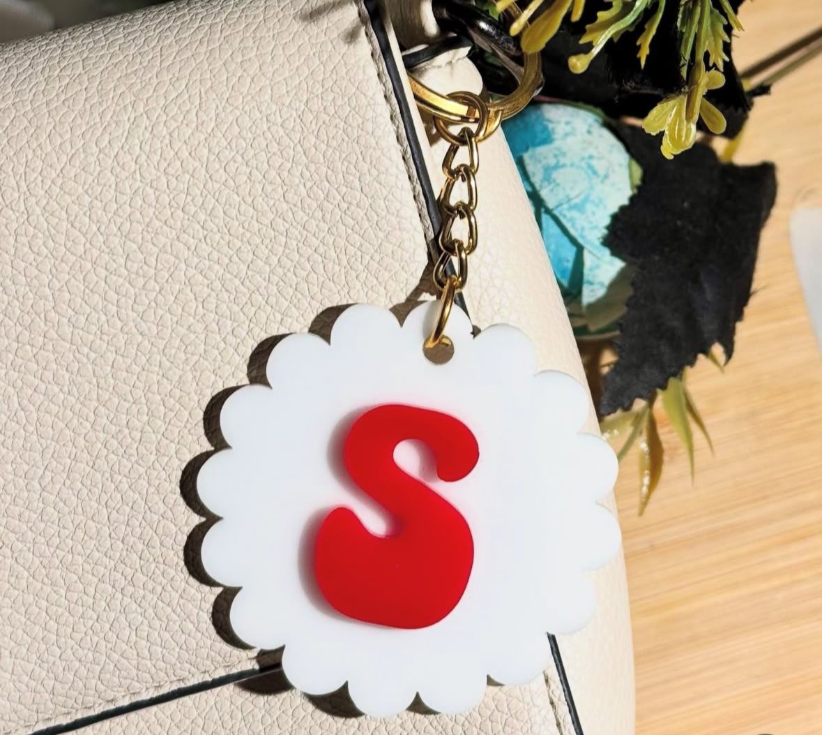 THE CUSTOM CHIQUE | Personalised Blossom Keychain (Pair)