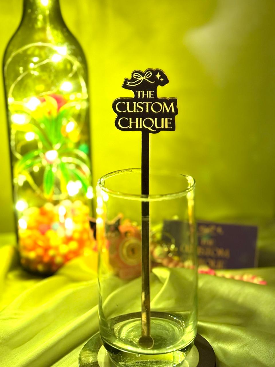 THE CUSTOM CHIQUE | CUSTOMISED ACRYLIC STIRRER (SET OF 4)